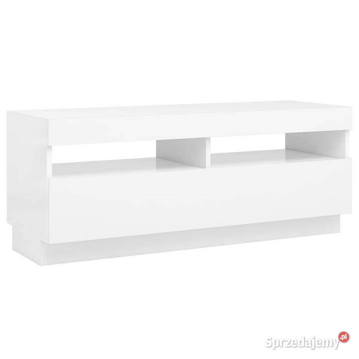 Szafka pod TV z oświetleniem LED biała 100x35x40 Warszawa