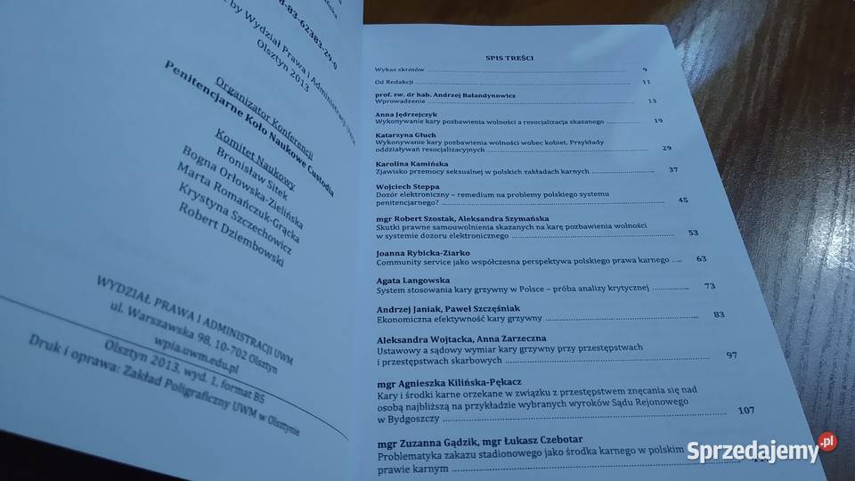 Bezcelowość współczesnych kar i środków karnych miękka Gdańsk