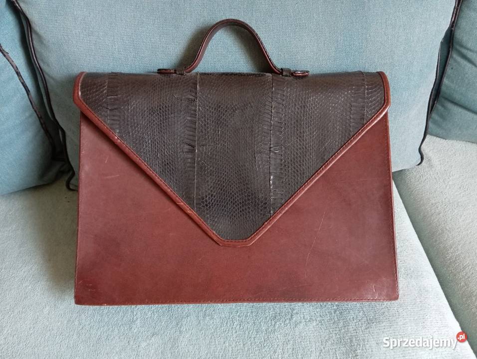 Skórzana Teczka na Dokumenty VINTAGE Dla mężczyzn