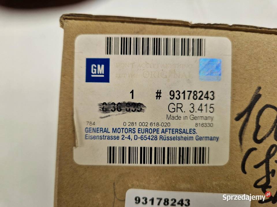 PRZEPŁYWOMIERZ NOWY ORYGINALNY OPEL VECTRA C 19