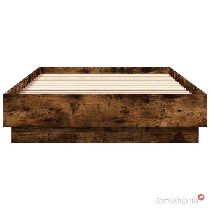 Łóżko bez materaca przydymiony dąb 90x200 Łóżka