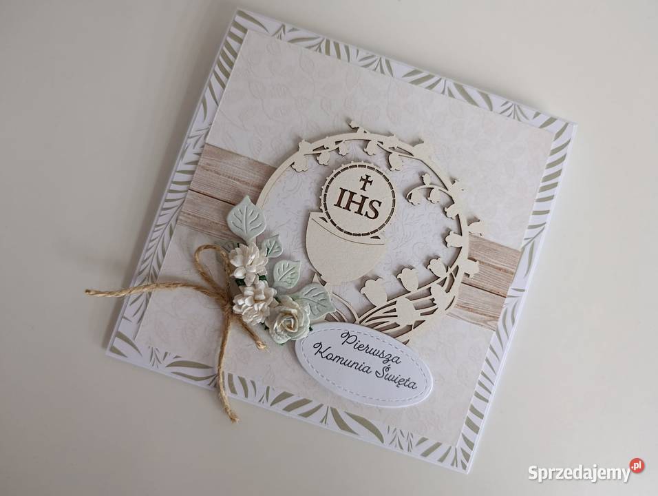 Kartka Pierwsza Komunia Święta ręcznie robiona Łódź