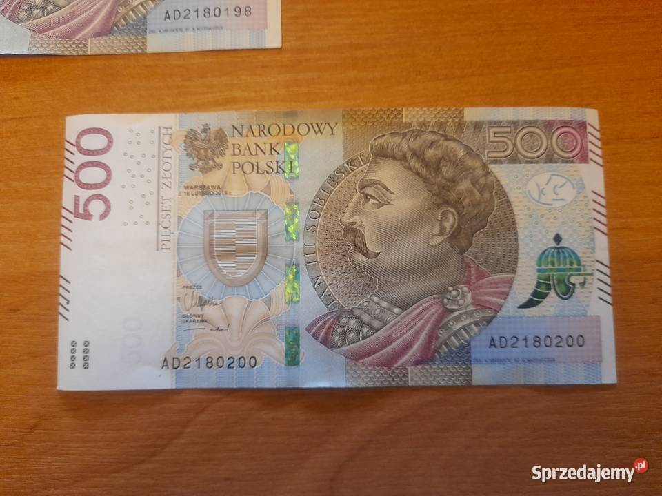 Banknot kolekcjonerski o nominale 500 Oleśnica