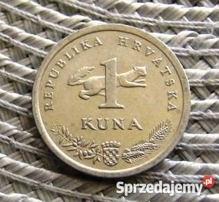 Chorwacja 1 Kuna 6 Numizmatyka Kalisz sprzedam