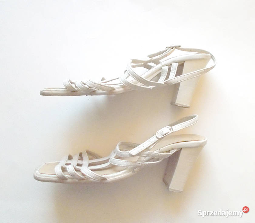 buty na paseczkach 38 kremowe buty paseczki ecru Rozmiar 38 Szczecin