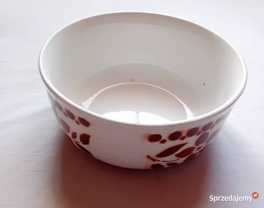 Miska salaterka art deco Spritzdekor VEB Porcelana i szkło Koźminek