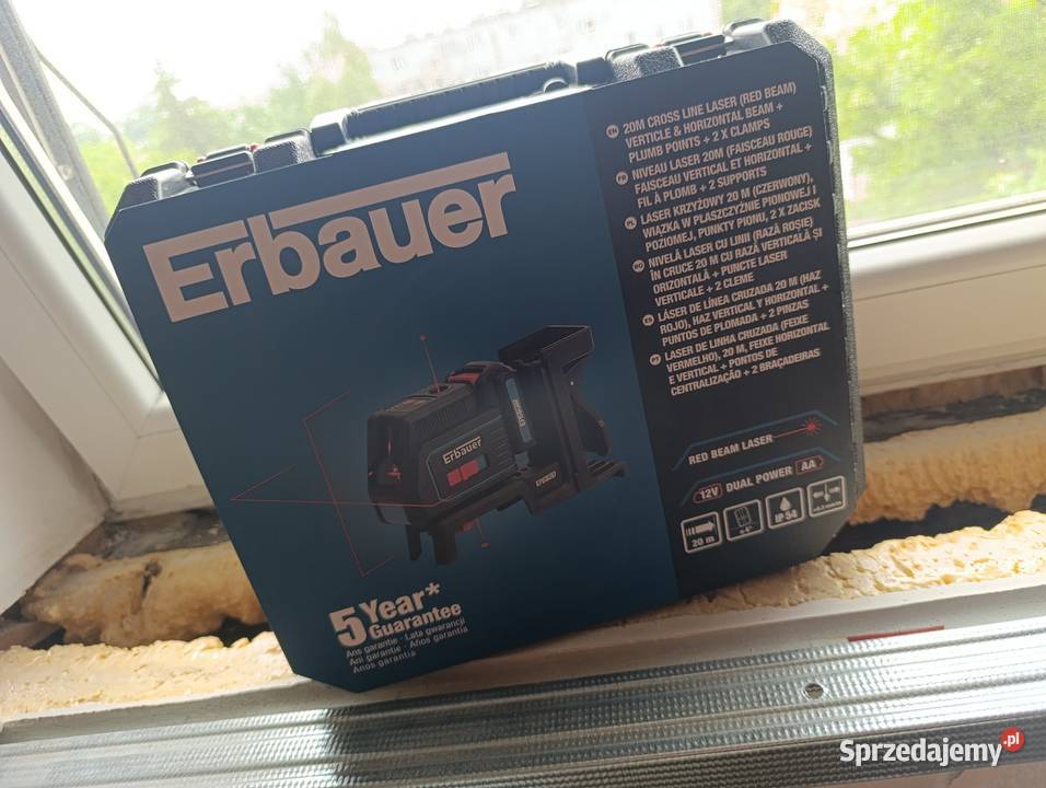 Laser krzyżowy Erbauer 360 20m Przyrządy miernicze Nysa