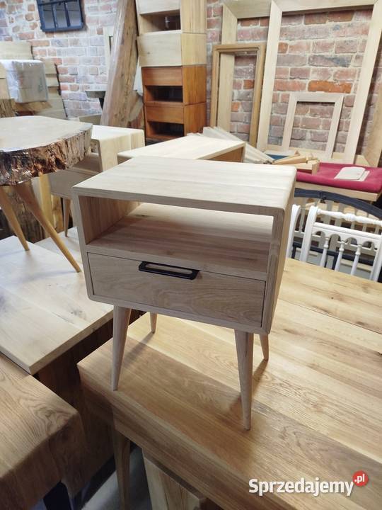 Szafka nocna z litego drewna dębowego 40cm Postolice