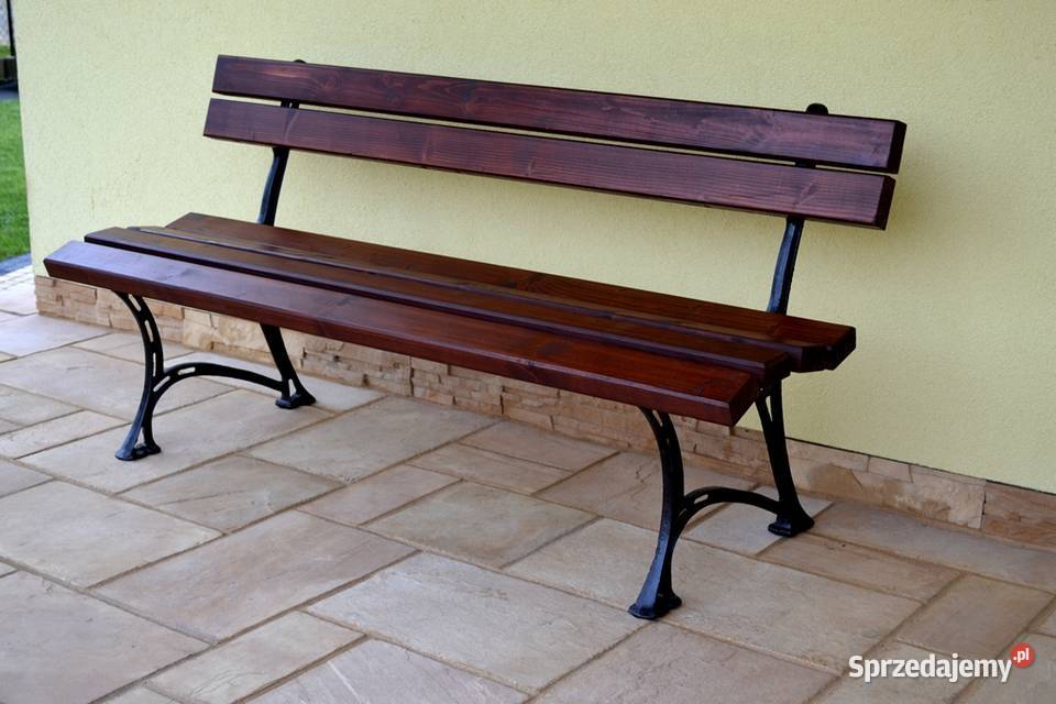 ławka parkowa gruba deska 180 ławka ogrodowa Meble ogrodowe podkarpackie Zalesie sprzedam