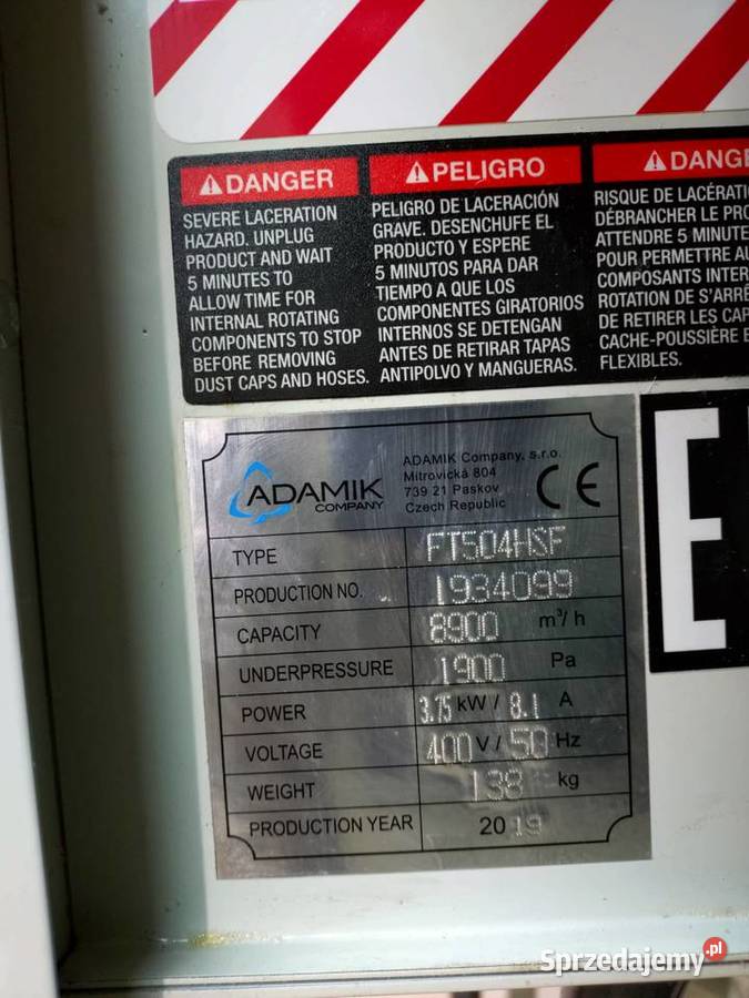 Odciąg do trocin 4workowy ADAMIK FT 504 HSF Suchedniów