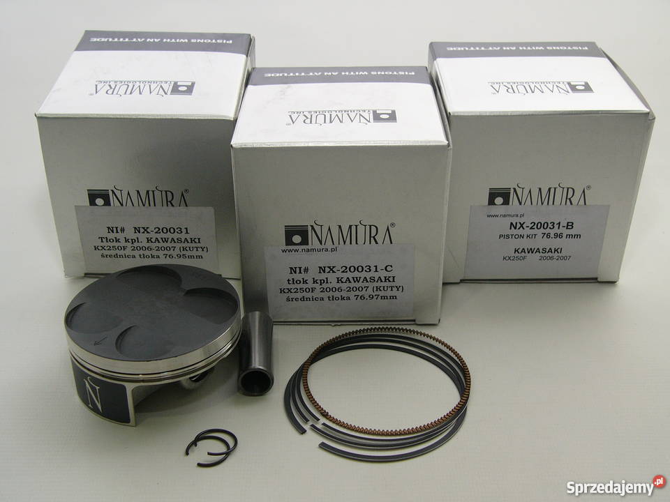 TŁOK komplet tłokowy NAMURA 7697 mm selC KX 250 śląskie Zabrze
