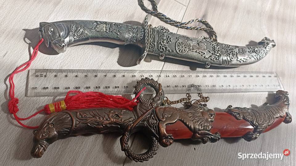 Ozdobny Nóż Sztylet Kolekcjonerski Pokrowiec Sosnowiec