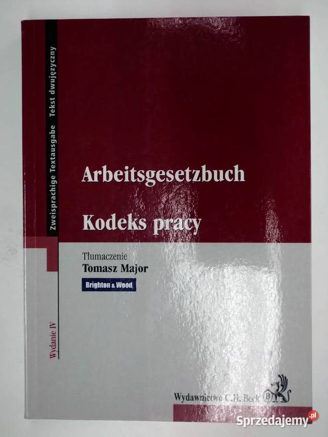 Kodeks pracy Arbeitsgesetzbuch wydanie Książki naukowe i popularnonaukowe Warszawa sprzedam