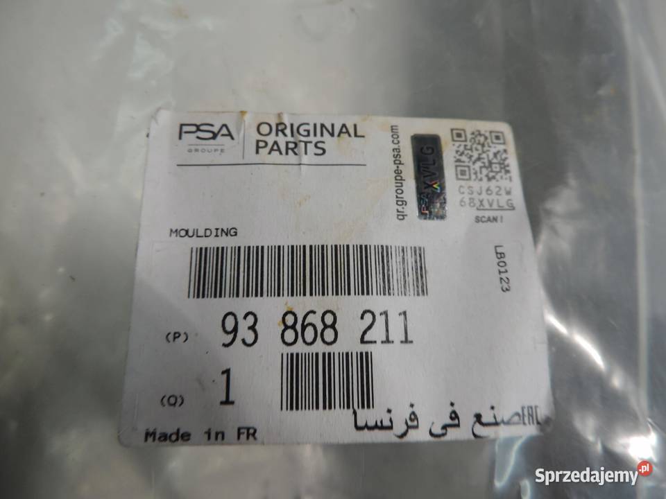 osłona słupka prawa OPEL VIVARO B NOWY 93868211