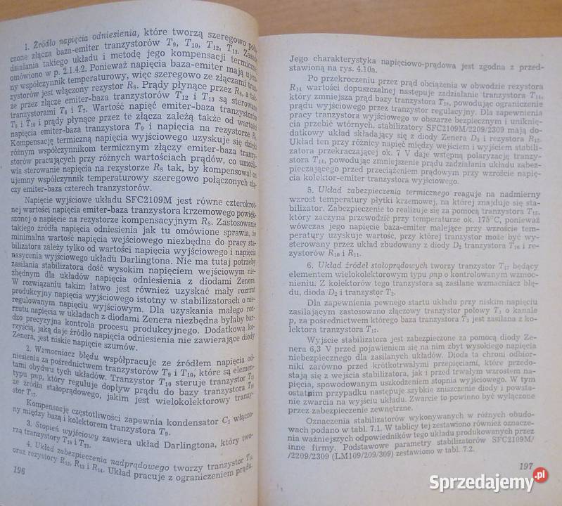 T Układy scalone w stabilizatorach napięcia technika, nauki techniczne Książki naukowe i popularnonaukowe mazowieckie sprzedam