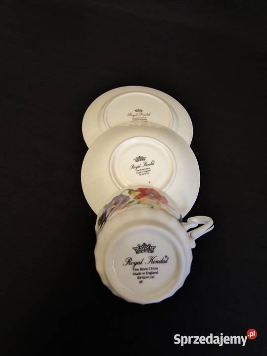 Zestaw kawowy trio angielskie Royal Kwiecień Chełm