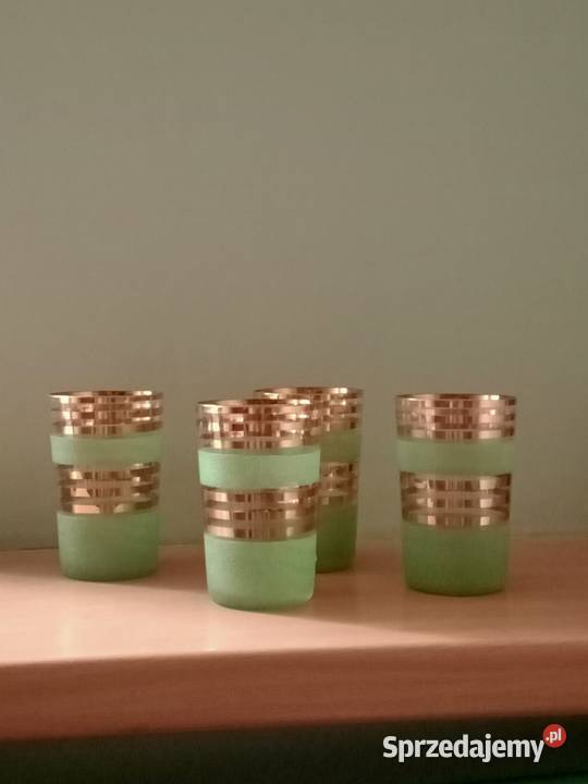 Szklanki ozdobne PRL Łódź