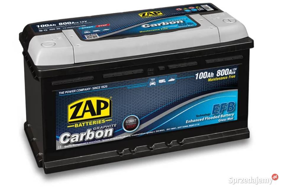 Akumulator ZAP CARBON EFB STARTSTOP 100Ah 800A Wrocław