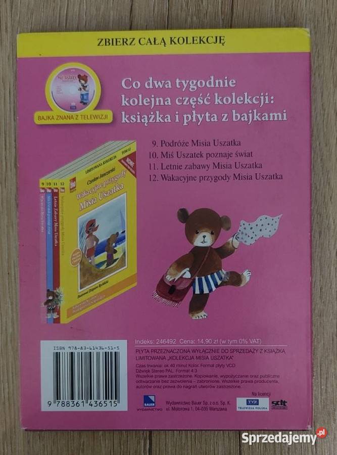 Książka z płytą VCD Podróże Misia Uszatka Tom 9 dla przedszkolaków (3-5 lat)  Warszawa