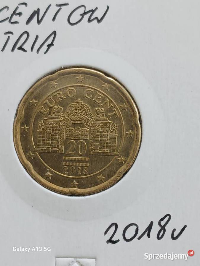 20 Eurocentów Austria 2018 r wielkopolskie Konin