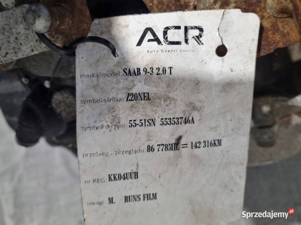 SKRZYNIA BIEGÓW Saab 93 93 II 20 T TURBO BENZYNA