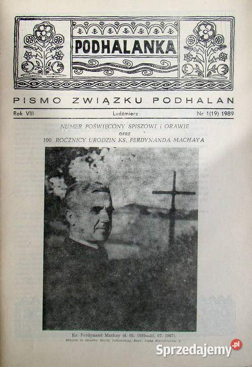 PODHALANKA Pismo Związku Podhalan Ludźmierz Rok wydania 1983