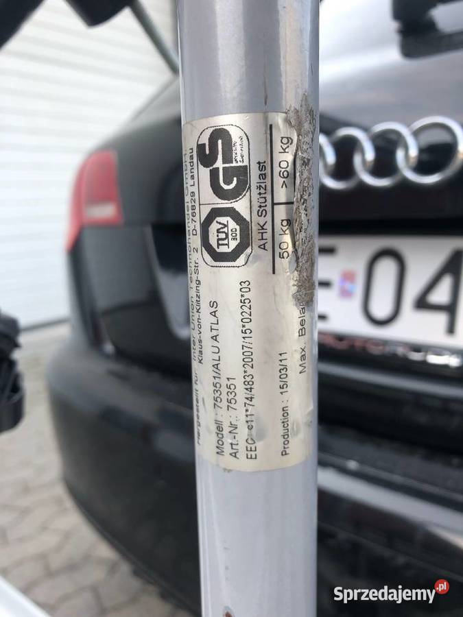 Bagażnik na 3 rowery mnotowany na Hak uchylny