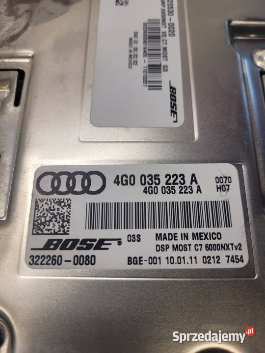 WZMACNIACZ BOSE AUDI A6 C7 A7 A8 D4 4G0035223A śląskie Przystajń