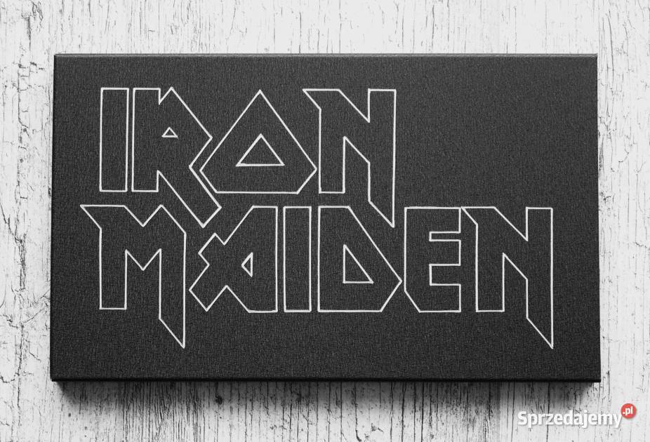 Iron Maiden logo grawerowane na blasze obrazek Sandomierz