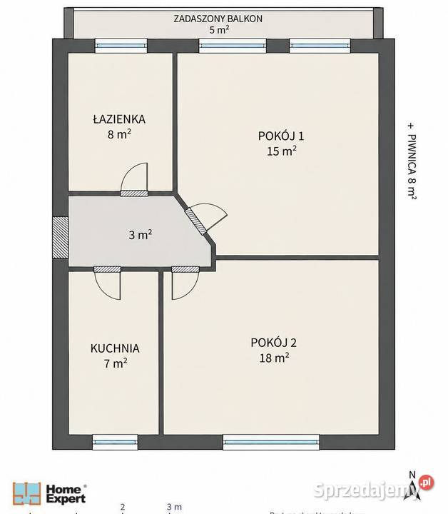 2pok 51met Miarki PEŁEN ROZKŁADBALKON Wrocław Sprzedaż