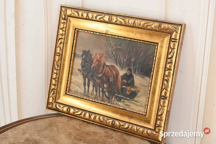 Cz Wasilewski Zimowa Scena Wyprawa Na Targ Obraz Dekoracje i ozdoby Kraków