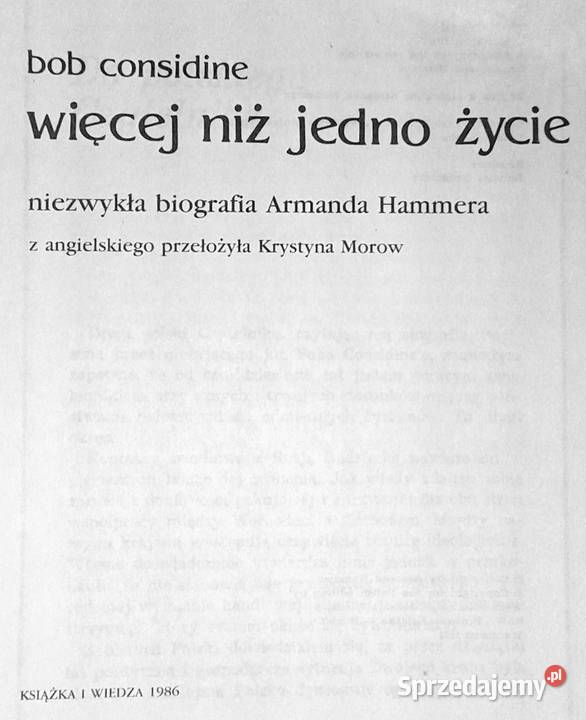 Więcej niż jedno życie Bob Considine Chełm