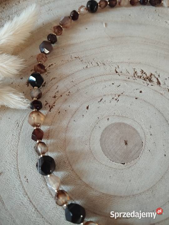 Naszyjnik ważka agat kawowy 45 Zielonki