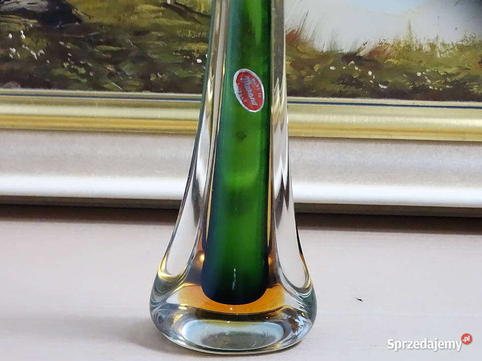 Wazon Murano Glass Sommerso 30 Vintage Włochy z
