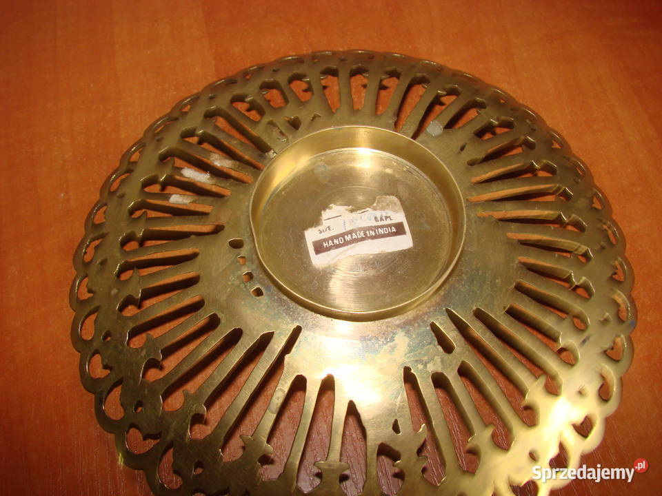 mosiężna indyjska paterka ażurowa Pruszcz Gdański