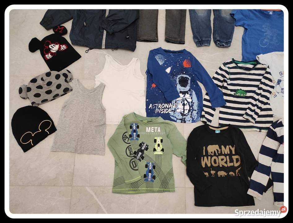 Zestaw ubrań chłopięcych około 110 i 116 4 lata+ Płock sprzedam