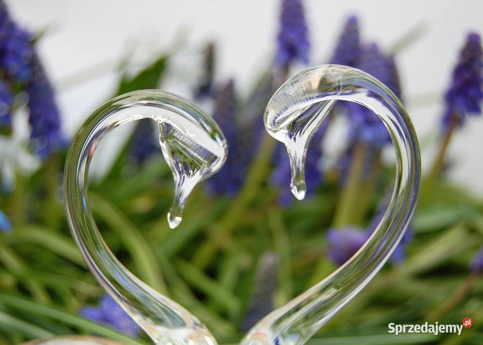 Szklane łabędzie łabędź figurka szkło Murano PRL sprzedam