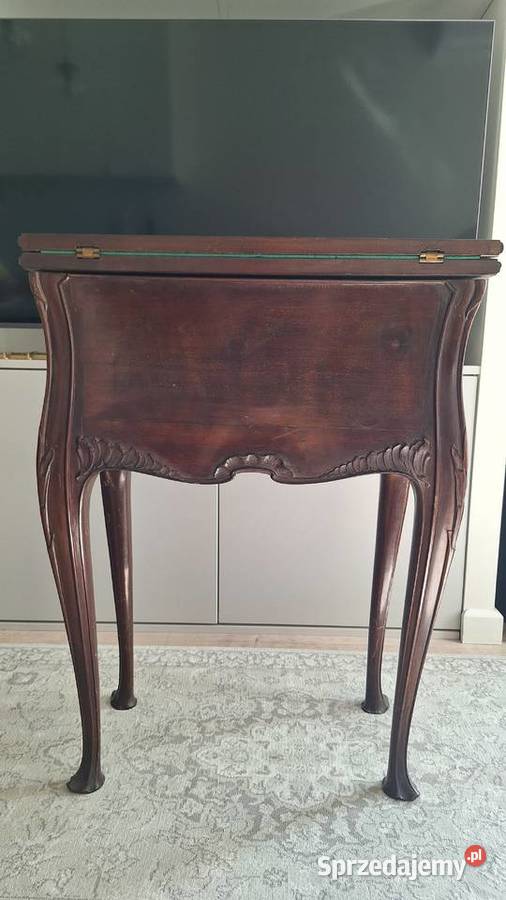 Antique Louis XV style card table with REMPEX Warszawa sprzedam