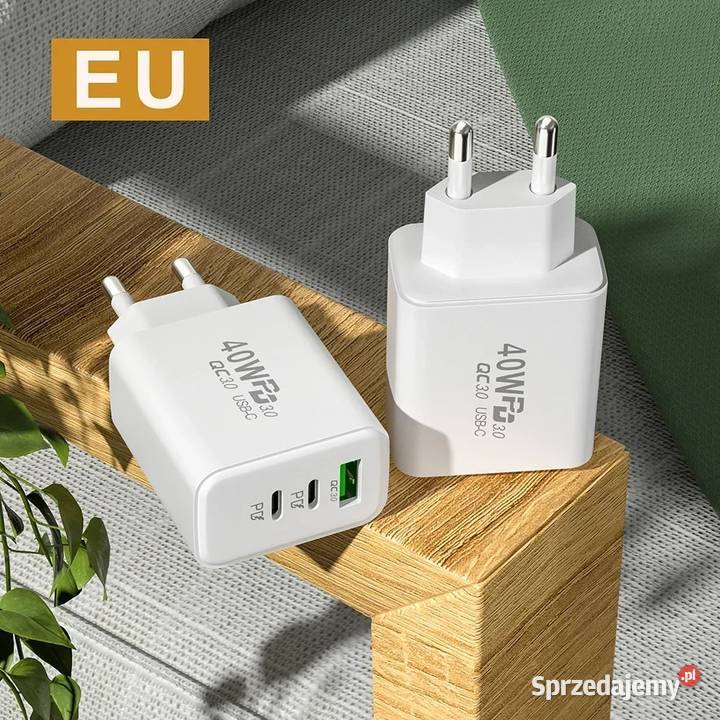 Ładowarka QC30 PD30 USBC 5V 9V 12V biały kolor kujawsko-pomorskie Bydgoszcz