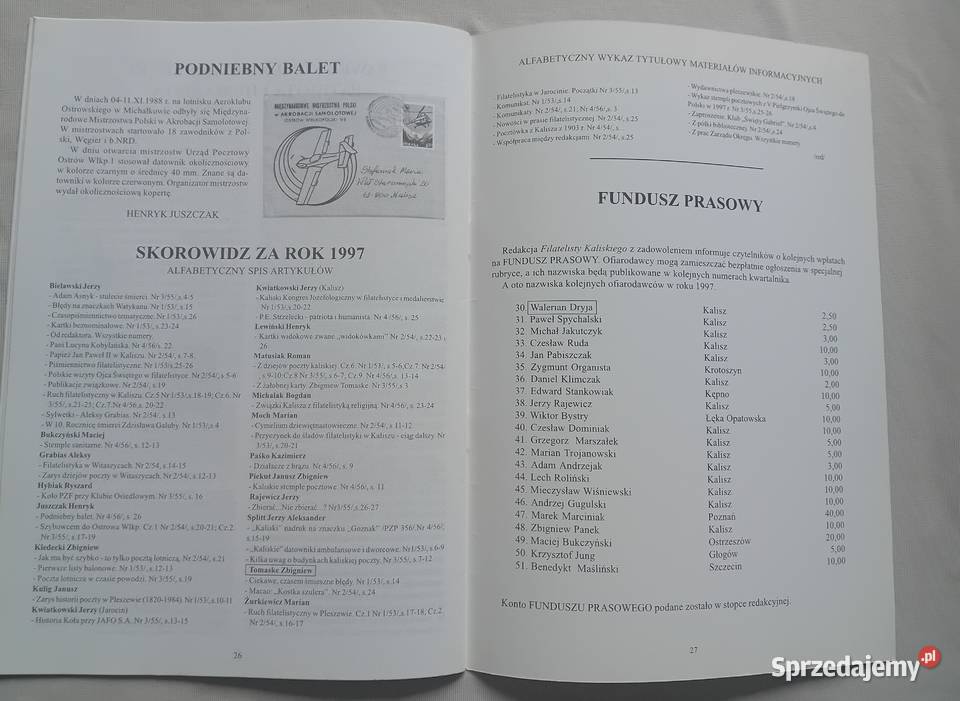 Kwartalnik Filatelista Kaliski 4 56 wielkopolskie Koźminek