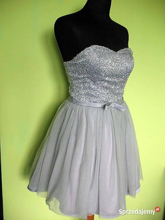 Sukienka balowa tiul i koronka 36 M biust 90