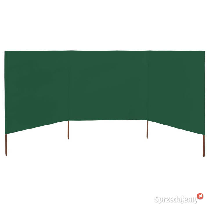 Parawan 3skrzydłowy z tkaniny 400 x 120 zielony