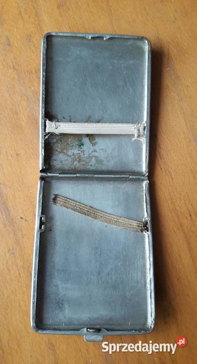 Stara papierośnica w stylu Art Deco mosiądz Gdynia