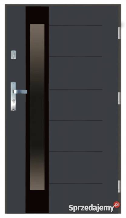 Drzwi wejściowe GADOT 72 mm SI03T BLACK 3 kolory Drzwi zewnętrzne Ciemniewo