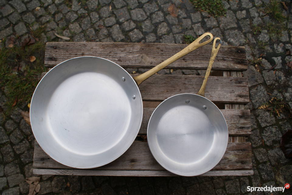 Patelnia miedziana śred 24 i 18 komplet 2