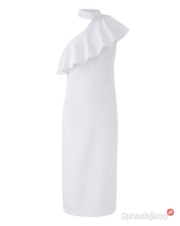 40 Sukienka asymetryczna biała Emiraty Arabskie biały śląskie sprzedam