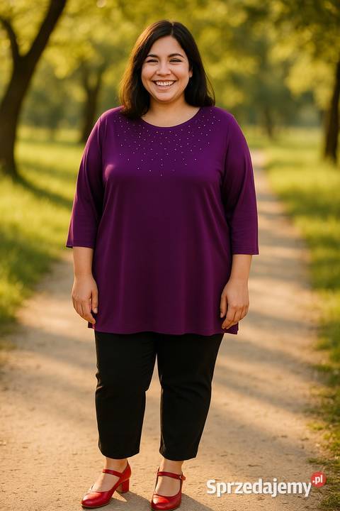 Bluzka damska bawełna cekonowy wzór 4446 biust Bluzki i koszule Pątnów sprzedam