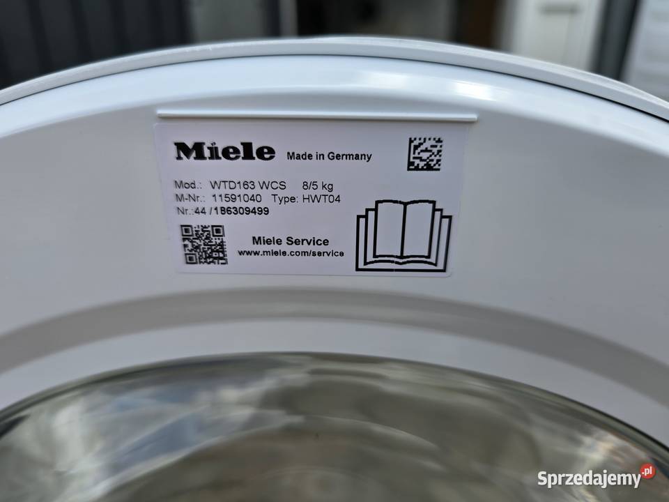 Pralkosuszarka Miele WT1 WTD163 WCS Selection 85 Gdańsk