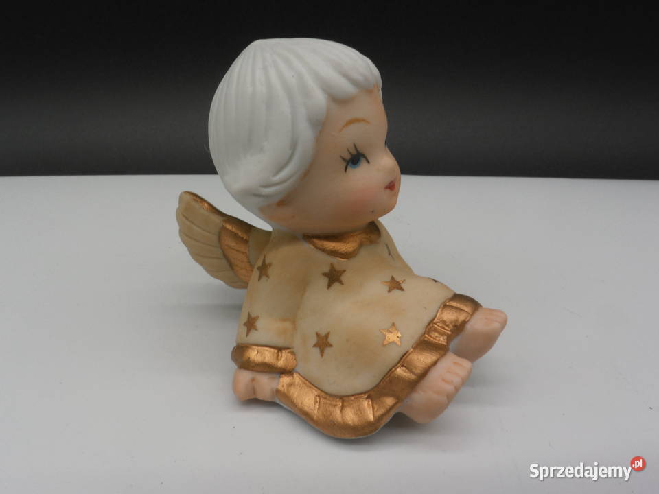 Figurka Vintage Aniołek Collection Angelina Porcelana i szkło Raszków