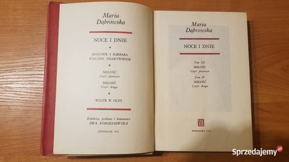Książka Noce i dnie 15 tomów Maria Dąbrowska Rok wydania 1972 Białystok